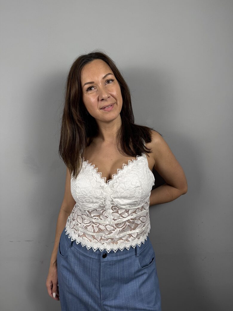 Mežģīņu bra plus size
