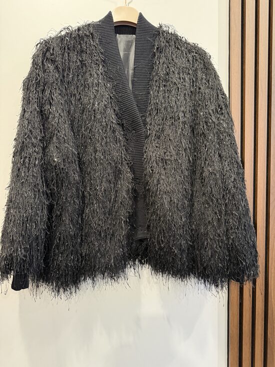 Spurains bomberis ar spīdumiem, melns