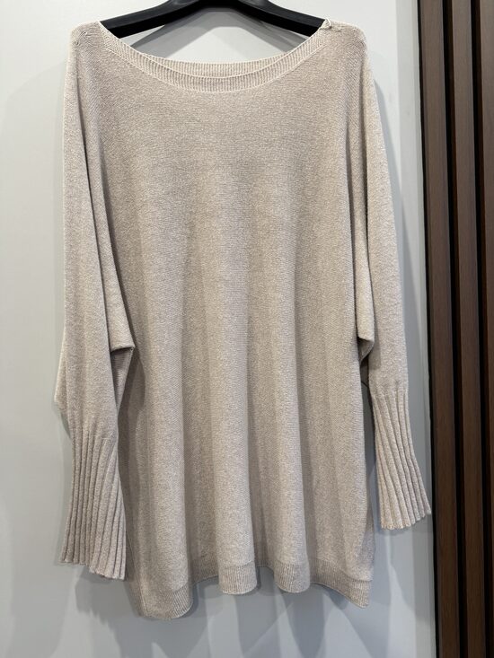 Džemperis plus size bēšs