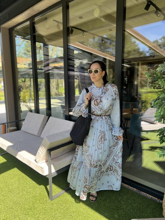Boho stila gara kleita