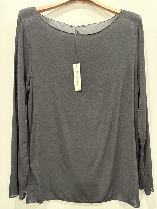 Plus size kašmira tops melns